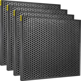 VEVOR HEPA Replacement Filter, 4pcs Active Carbon Air Filter, 16''x16'' Filter, High-Efficient Air Filter Replacement Set with Metal Mesh Cover