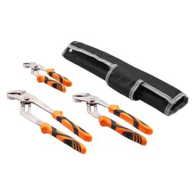 VEVOR 3-Piece Groove Joint Pliers Set, 12/10/8 inch, Heat-Treated High Carbon Steel Water Pump Pliers, Button Quick Adjustable Pliers for Home Repair