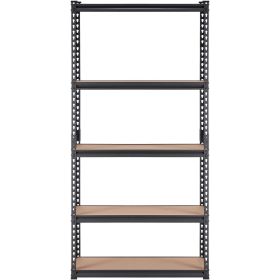 VEVOR Storage Shelving Unit, 5-Tier Adjustable, 2000 lbs Capacity, Heavy Duty Garage Shelves Metal Organizer Utility Rack, Black